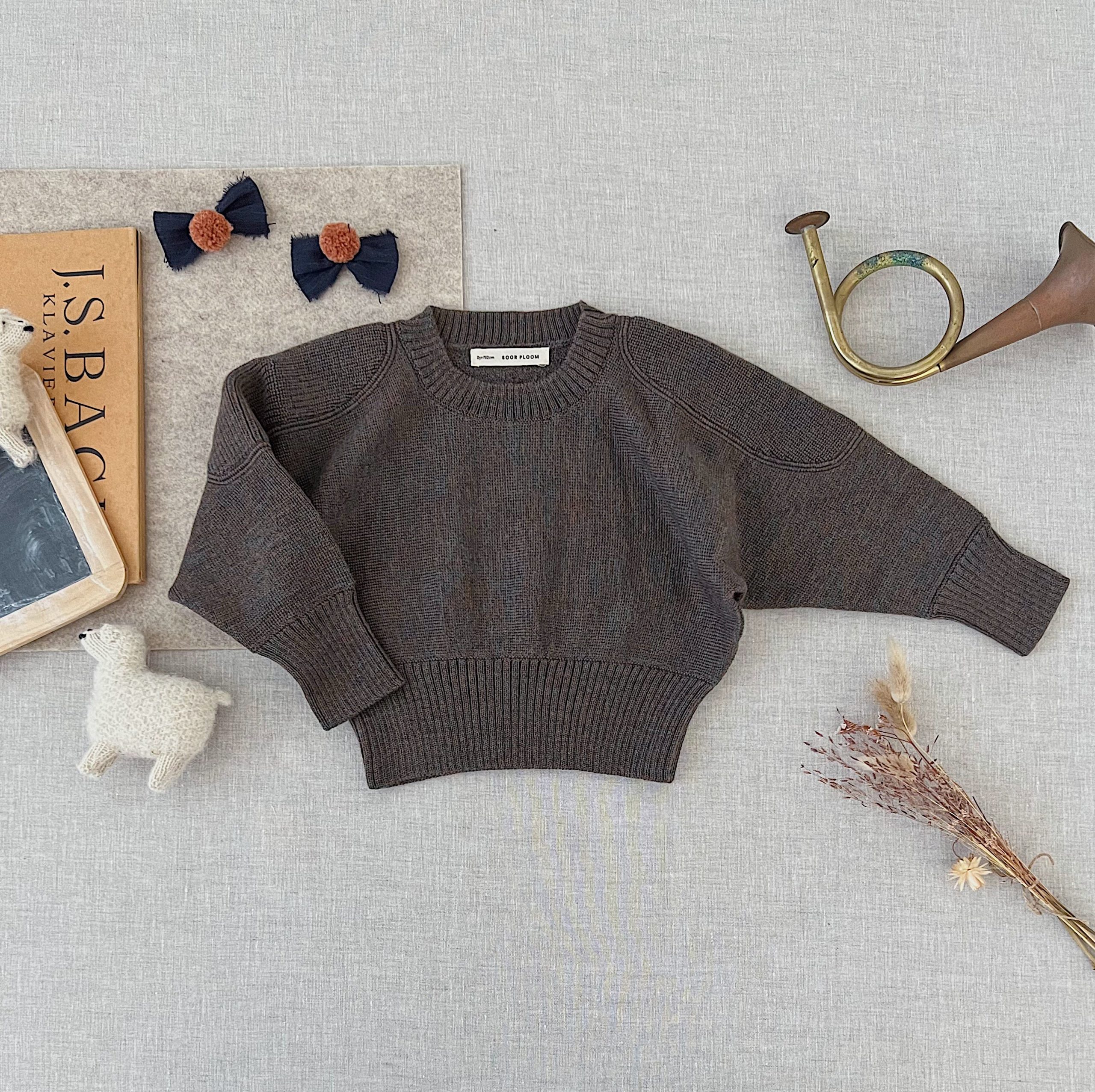 apolinakidssoor ploom ♡ Piper Pullover - Mineral 2y - ニット